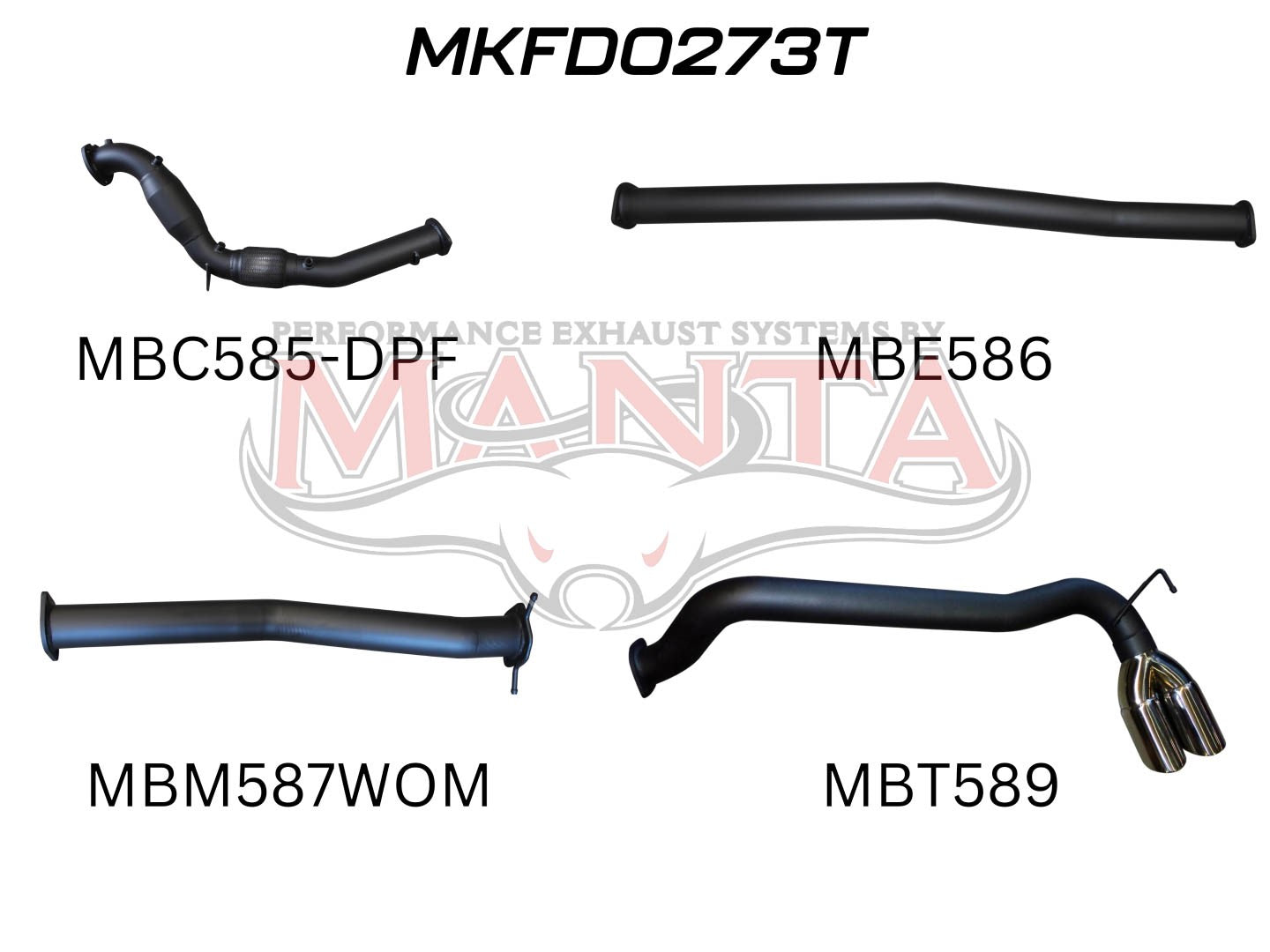 Ford Ranger Manta Turbo Back Exhaust