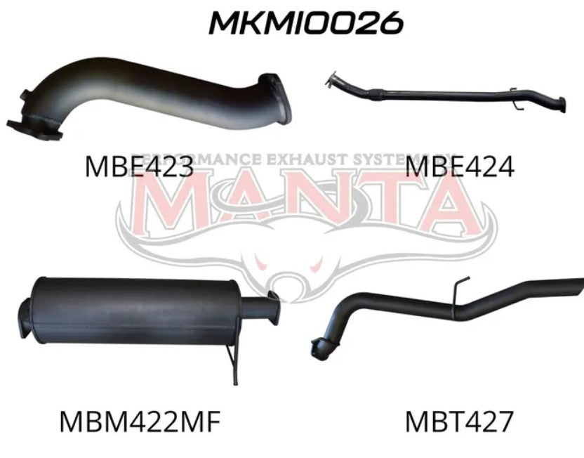 The image captures four exhaust pipes, all with unique designs and shapes.