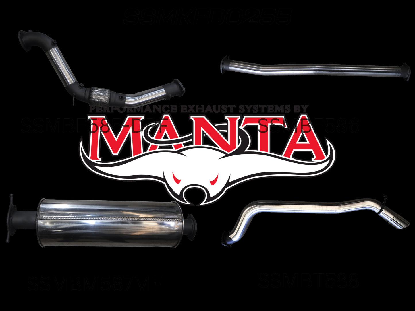 Ford Ranger Manta Turbo Back Exhaust (3.2L PX2/PX3 2016+)