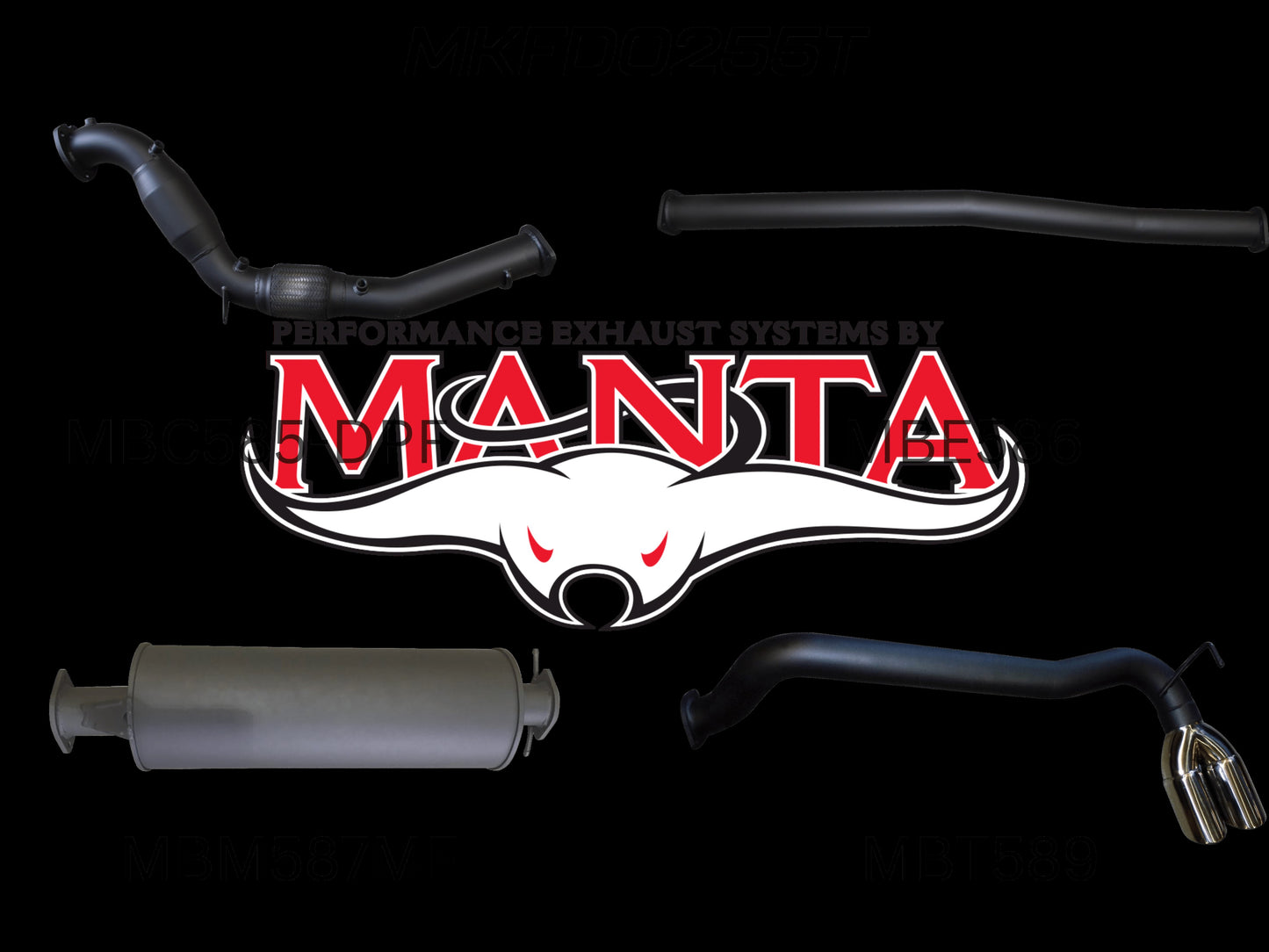 Ford Ranger Manta Turbo Back Exhaust (3.2L PX2/PX3 2016+)