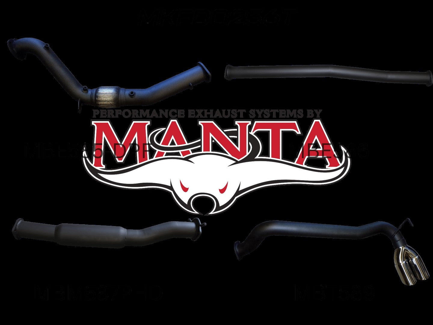 Ford Ranger Manta Turbo Back Exhaust (3.2L PX2/PX3 2016+)