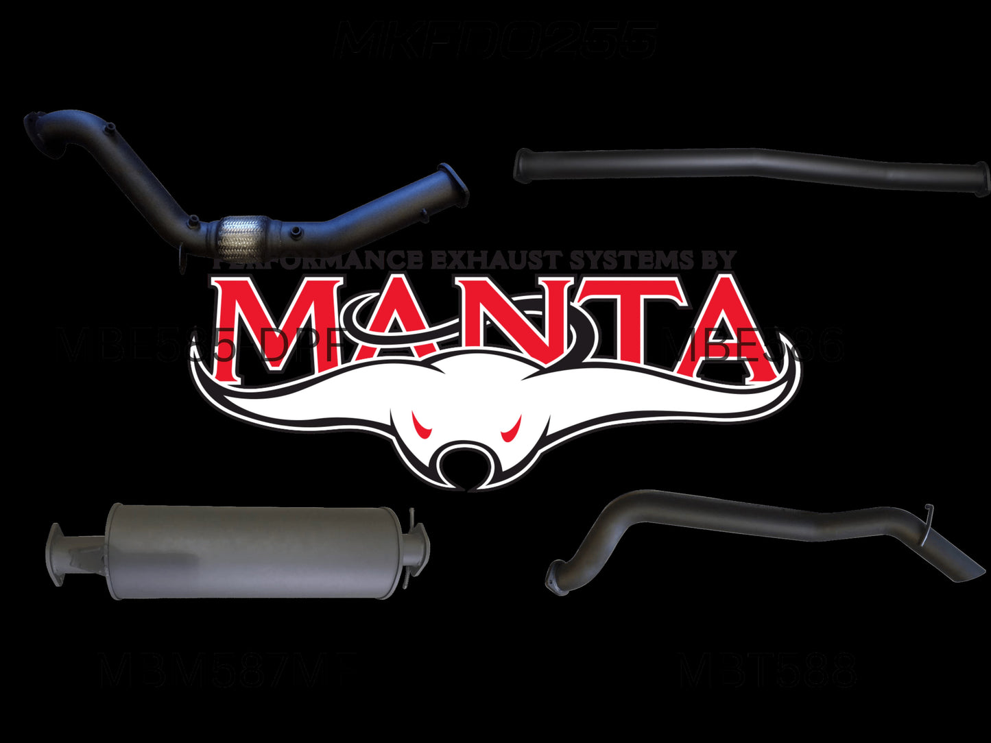 Ford Ranger Manta Turbo Back Exhaust (3.2L PX2/PX3 2016+)