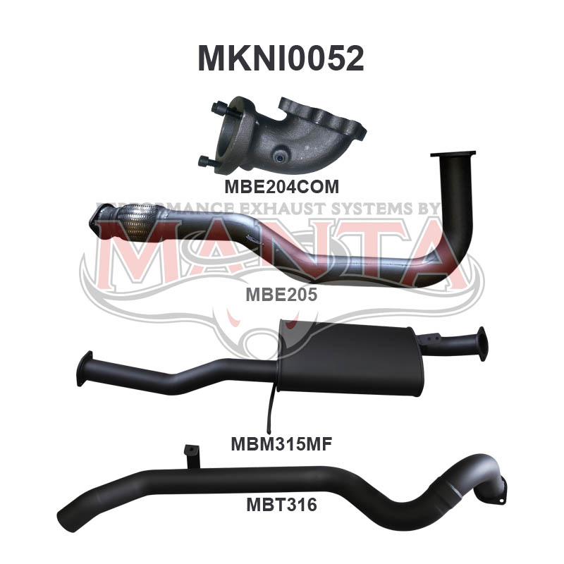 Nissan Patrol GU Manta Full Exhaust System (4.2L Turbo Diesel Ute)