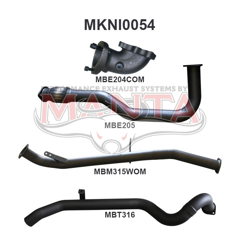 Nissan Patrol GU Manta Full Exhaust System (4.2L Turbo Diesel Ute)