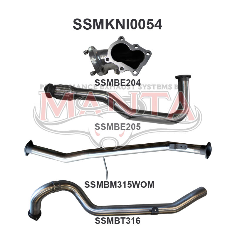 Nissan Patrol GU Manta Full Exhaust System (4.2L Turbo Diesel Ute)