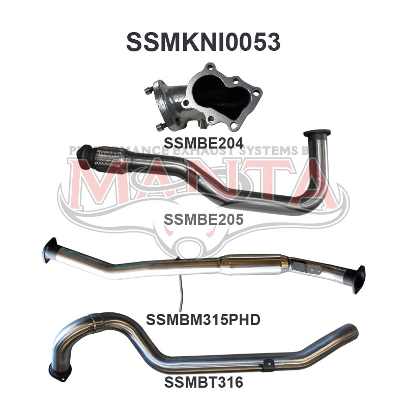 Nissan Patrol GU Manta Full Exhaust System (4.2L Turbo Diesel Ute)