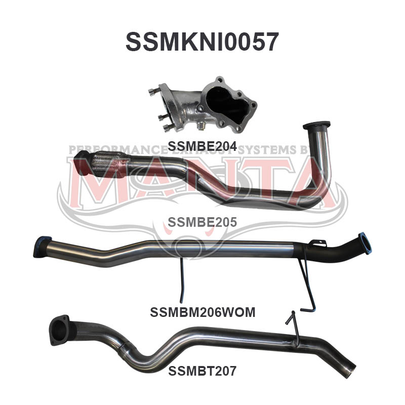 Nissan Patrol GU Manta Full Exhaust System (4.2L Turbo Diesel Wagon)