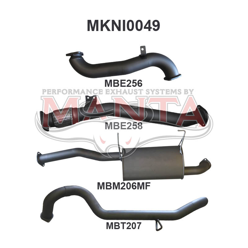 Nissan Patrol GU Manta Full Exhaust System (3.0L Turbo Diesel Wagon 2007 - 2017)