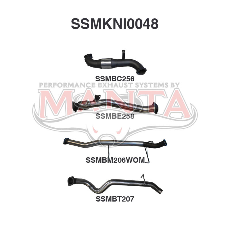 Nissan Patrol GU Manta Full Exhaust System (3.0L Turbo Diesel Wagon 2007 - 2017)