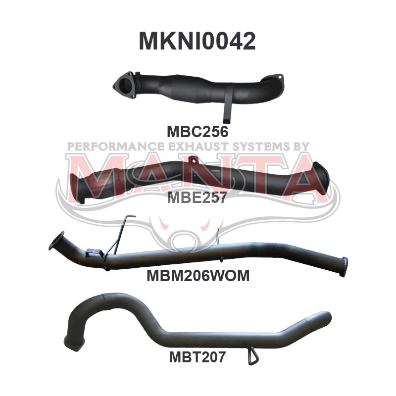 Nissan Patrol GU Manta Full Exhaust System (3.0L Turbo Diesel Wagon 2000 - 2006)