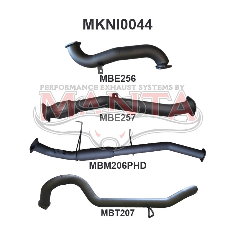 Nissan Patrol GU Manta Full Exhaust System (3.0L Turbo Diesel Wagon 2000 - 2006)