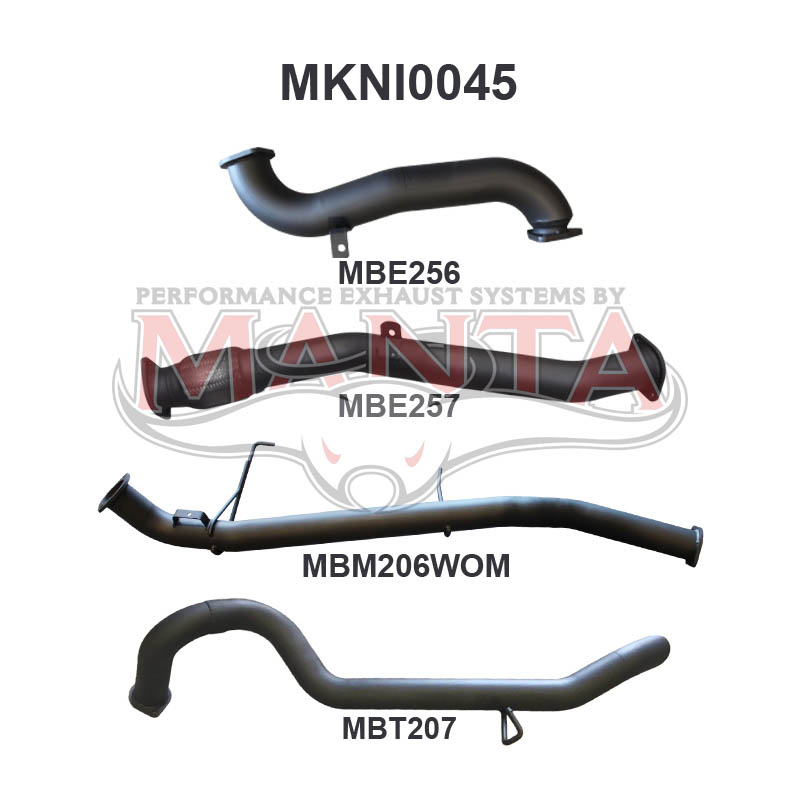 Nissan Patrol GU Manta Full Exhaust System (3.0L Turbo Diesel Wagon 2000 - 2006)