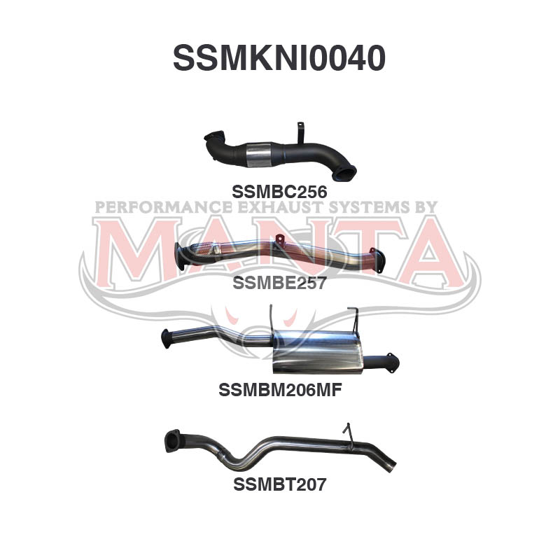 Nissan Patrol GU Manta Full Exhaust System (3.0L Turbo Diesel Wagon 2000 - 2006)