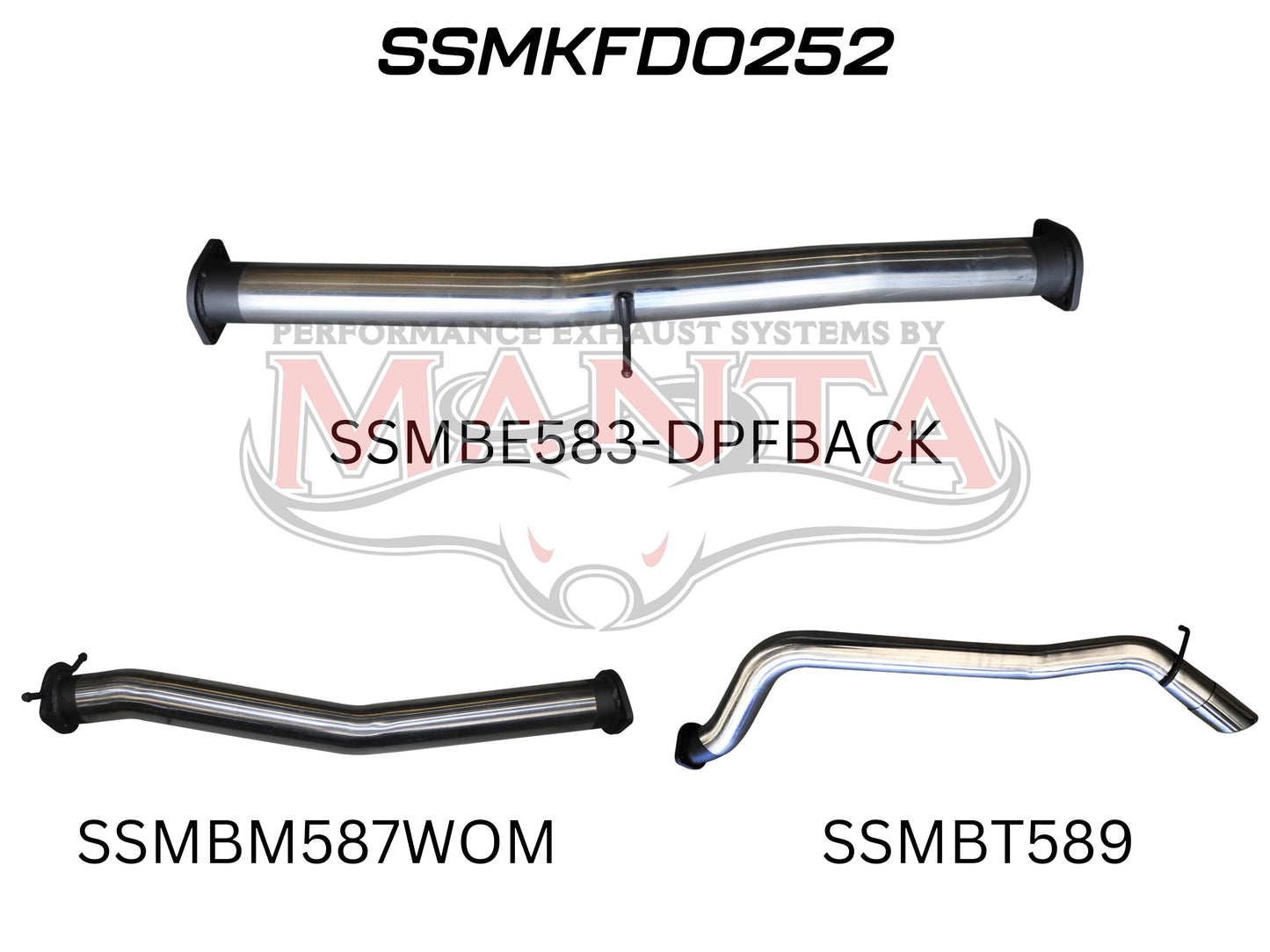 Manta DPF Back Exhaust (3.2L PX2/PX3 2016+)