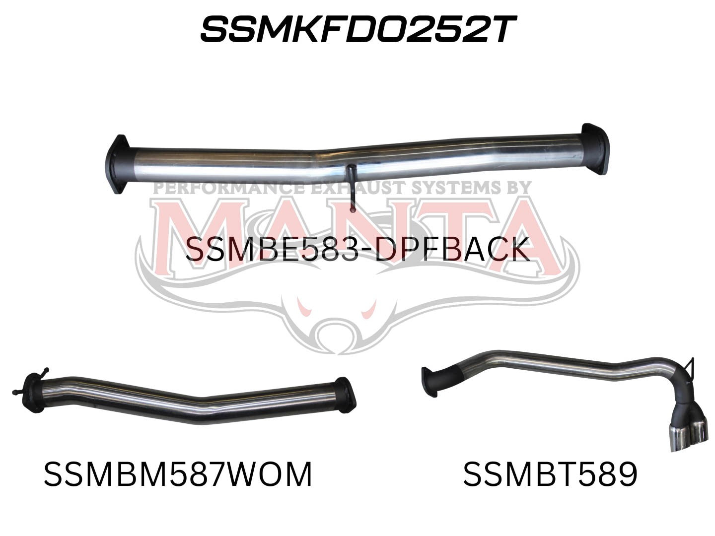 Manta DPF Back Exhaust (3.2L PX2/PX3 2016+)