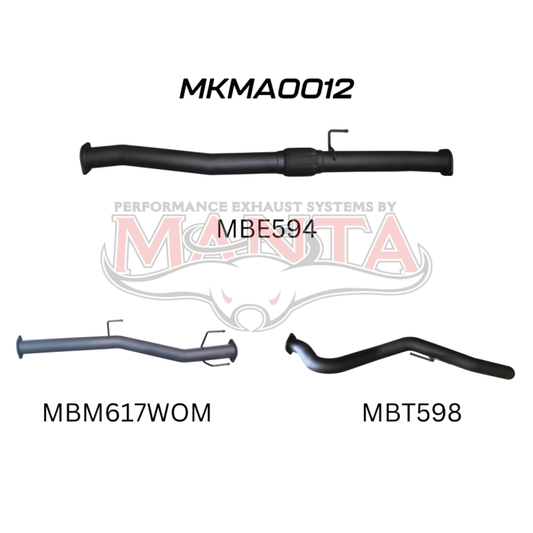 Mazda BT-50 Manta DPF Back Exhaust (3.0L 2021+)