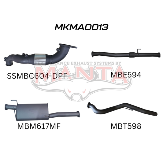 Mazda BT-50 Manta Turbo Back Exhaust (3.0L 2021+)