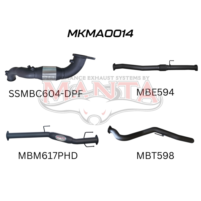 Mazda BT-50 Manta Turbo Back Exhaust (3.0L 2021+)