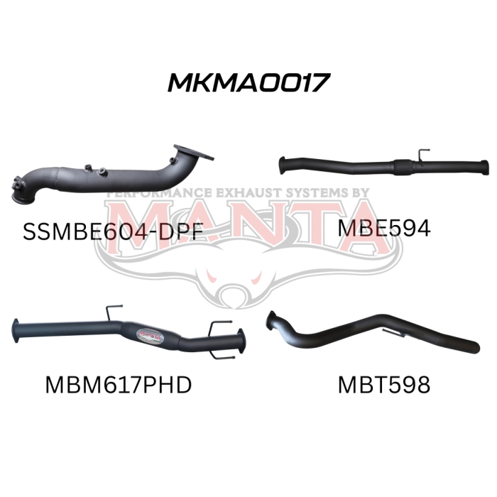 Mazda BT-50 Manta Turbo Back Exhaust (3.0L 2021+)