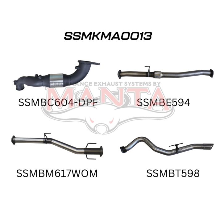 Mazda BT-50 Manta Turbo Back Exhaust (3.0L 2021+)