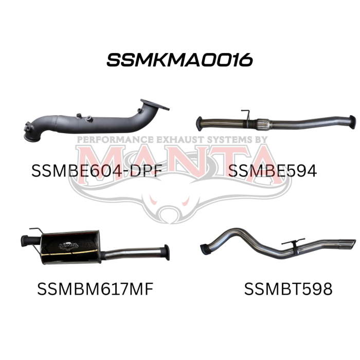 Mazda BT-50 Manta Turbo Back Exhaust (3.0L 2021+)