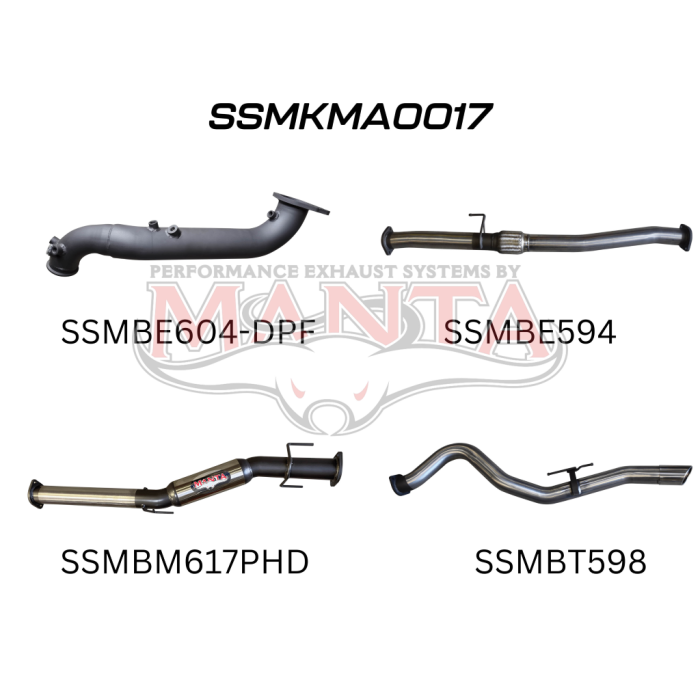 Mazda BT-50 Manta Turbo Back Exhaust (3.0L 2021+)