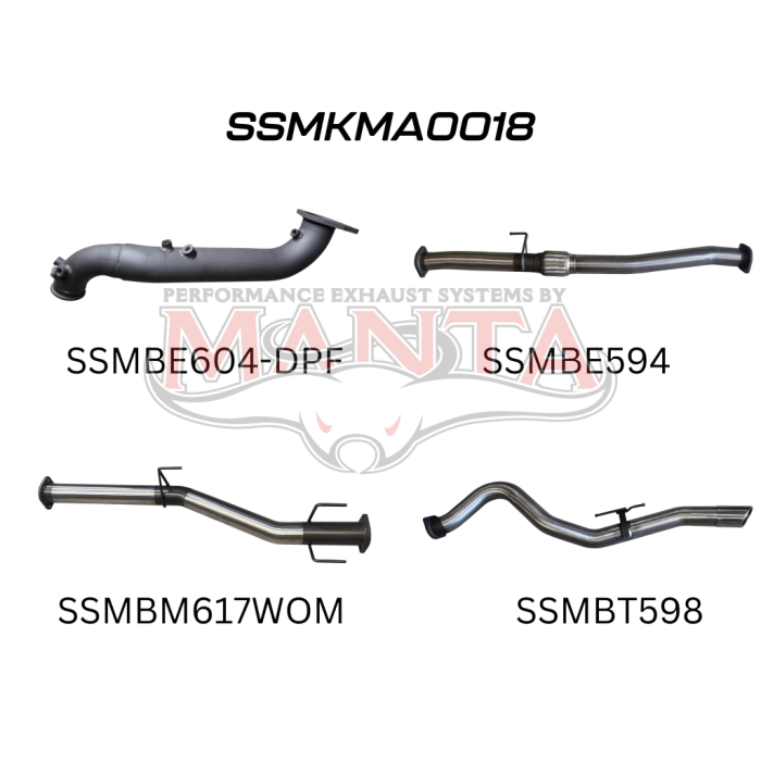 Mazda BT-50 Manta Turbo Back Exhaust (3.0L 2021+)