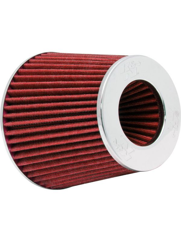 6" K&N Round Tapered Clamp-On Air Filter (Red)